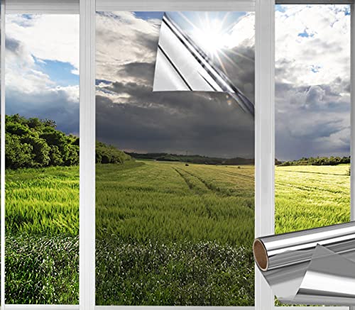 Vinil Adesivo Efeito Espelho 1.5M X 3M Prateado Linarun - Filmes para vidros - 1,5m x 3m, prateado, anti-uv, espelho