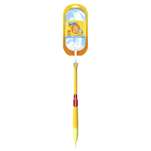 Escova de Limpeza SWIFFER Duster XXL Kit Swiffer - Penas de pó - superfícies lisas, curvas, 2 pares de escovas, pino para ganchos