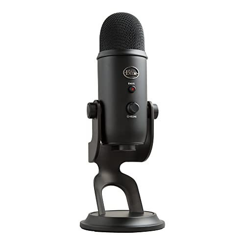 Microfone LOGITECH Blue Yeti (USB - Preto) Logitech - Microfones - usb, preto, som potente, gravação profissional