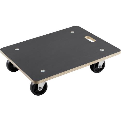 Carro Transportador MEISTER 400 Kg (490x590mm) Meister - Macacos e empilhadores - 400 kg, 360° rotação, aço tampo, preto e cinzento