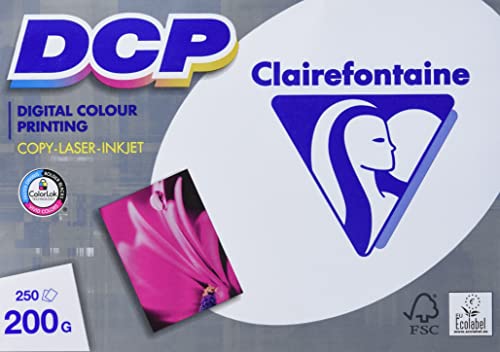 Papel para impressão CLAIREFONTAINE 1807C Clairefontaine - Papel de impressora e copiadora - 200g/m², a4, FSC, EU-Ecolabel