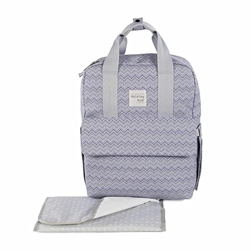 Mochila de Mulher WALKING MUM Zigzag (Preto - 40x30x15cm) WALKING MUM - Bolsas, carteiras e estojos - impermeável, resistente ao choque, correias acolchoadas, 40x30x15cm