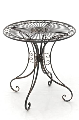 Mesa de Jardim Redonda CLP Hari (Branco - Aço - 70x70cm) CLP - Móveis de exterior - redonda, aço, 70x70cm