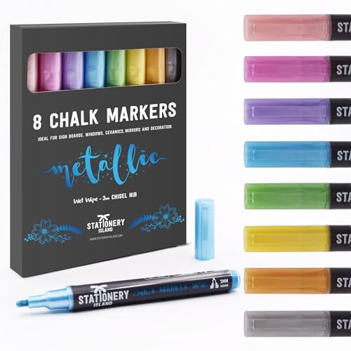 Marcador de Giz Liquido 8 Cores Stationery Island STATIONERY ISLAND - Marcadores e marcadores de texto - giz líquido, 8 cores