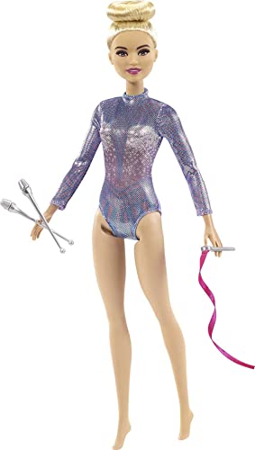 Boneca MATTEL Ginnasta (Idade Mínima: 3 anos) Barbie - Brinquedos - ginnasta, 305 cm, alinhamento metálico, cabelo preso