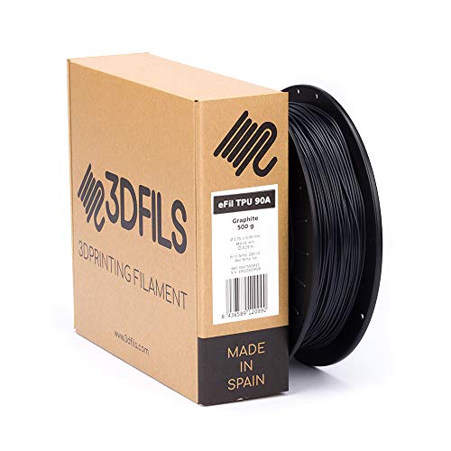 Material para impressão em 3D 3D FILS Filaflex TPU 90A 3DFILS - Acessórios para impressoras 3d - impressão 3d, filaflex tpu 90a, 1,75mm, grafite