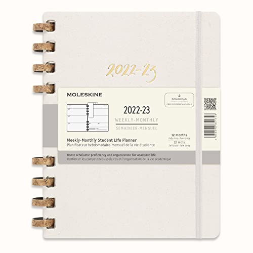 Agenda Escolar MOLESKINE 12 meses (A5 - 2022/2023 - Semanal) 
Marca:
Moleskine
 - Calendários, organizadores e planejadores - escolar, semanal, preto e branco, cartão, A5