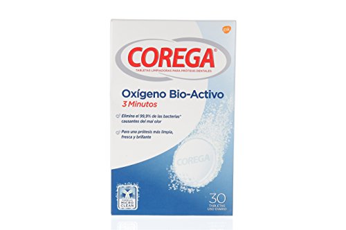 COREGA Tabs Tabuleta limpezares efervescentes 30 unidades GlaxoSmithKline - Limpeza de próteses dentárias - oxigénio, bioativo, higiene oral, 30 unidades