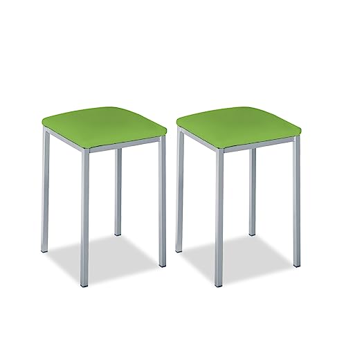 Conjunto de Bancos ASTIMESA (Alumínio - 35x35x45cm) ASTIMESA - Bancos de mesa e bar - alumínio, 35x35x45cm