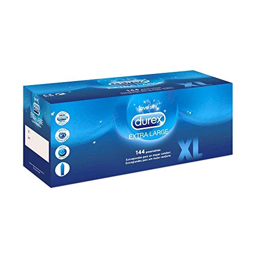Preservativos DUREX Condones Xl 144 Unidades (Recondomados) DUREX - Cuidados pessoais - preservativo, XL, 144 unidades