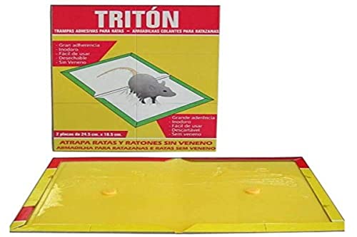 Conjunto de 2 Trampas Adesivas TRITON para Ratas e Roedores Impex - Armadilhas de controle de pragas - trampas, adesivas, ratos, roedores