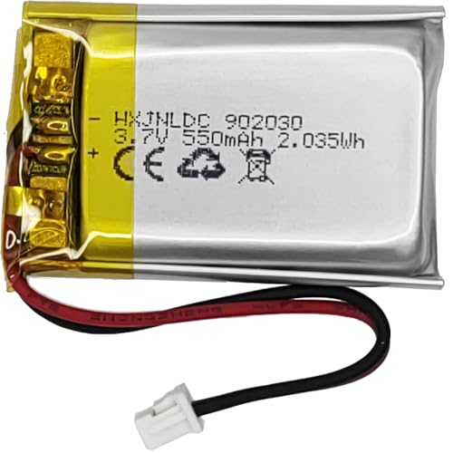 Bateria Polimerizada DC 3.7V 550mAh 902030 HXJN - Baterias - 550mAh, 3.7V, polímero de lítio