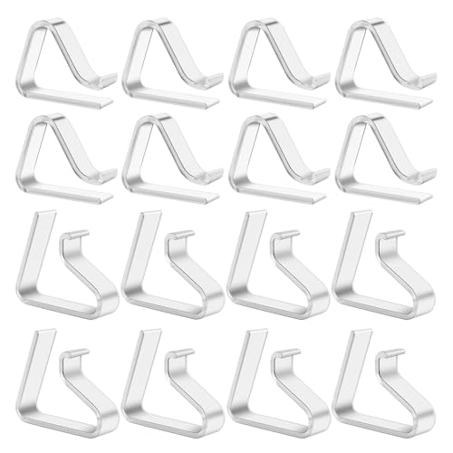 Conjunto de 16 Suportes para Toalha de Mesa LOBVABA LOBVABA - Clipes e pesos para toalhas de mesa - 16 suportes, madeira, acabamento branco preto, fácil montagem