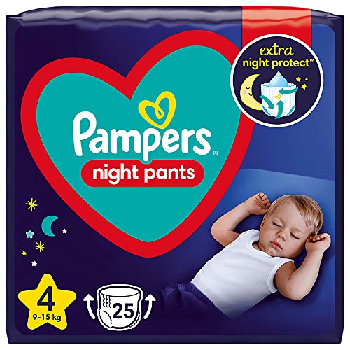 Fraldas PAMPERS Night Time (Tam: 4-5 anos) Procter & Gamble - Fraldas - proteção total, 12 horas, bolsa Stop & Protection, absorvente humidade