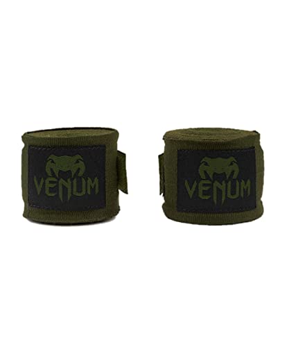 Luvas de Boxe VENUM Kontact (Preto - Tamanho: 2.5 m) Venum - Equipamento de proteção para boxe e artes marciais - algodão elástico, cordão do pulgar, fecho de velcro, Principiante e Intermediário