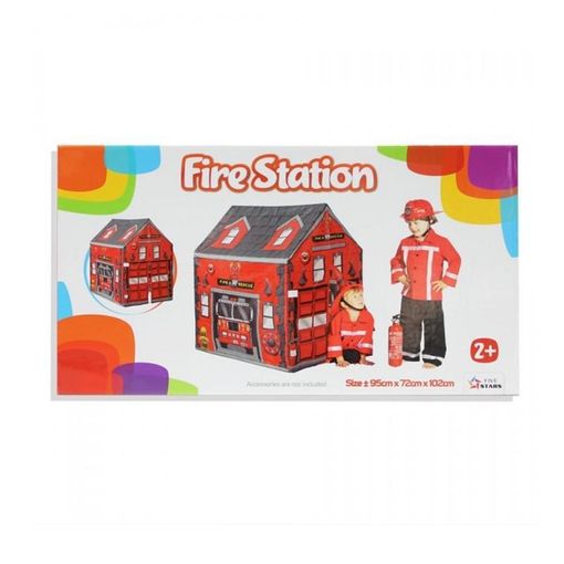 Tenda de Campismo FIVE STARS Fire Station Tachan - Tendas de jogo e túneis - temática, abertura frontal, fácil montagem, peso máximo 50 kg
