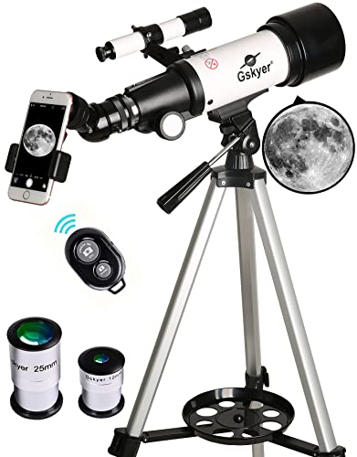 Telescópio GSKYER D-70400 (Azul - Alumínio e Aço) Gskyer - Telescópios - refracção, equatorial, 400 mm, 80 mm, 30X