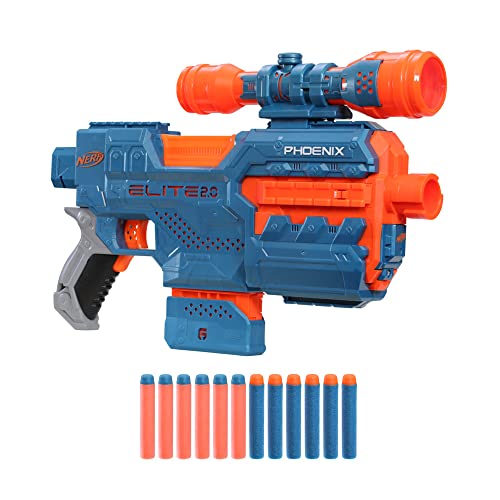 Lançador NERF Elite 2.0 (Idade Mínima: 8 anos) Hasbro - Armas de brinquedo e acessórios - 8 anos, power rod, disparos seguidos, design ergonômico