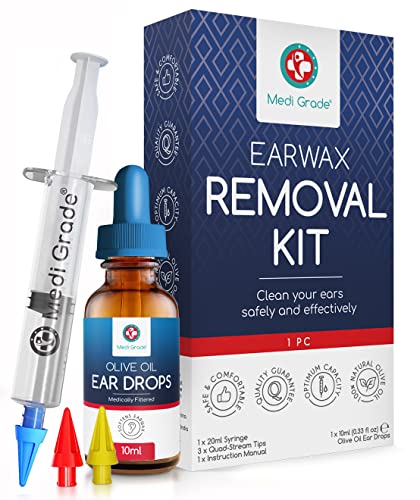 Kit de Limpeza de Ouvidos REMOVER Ears (Idade Mínima Recomendada: 3 anos) Medi Grade - Kits de remoção de cera de ouvido - spray, bicos coloridos, seguro, fácil de usar