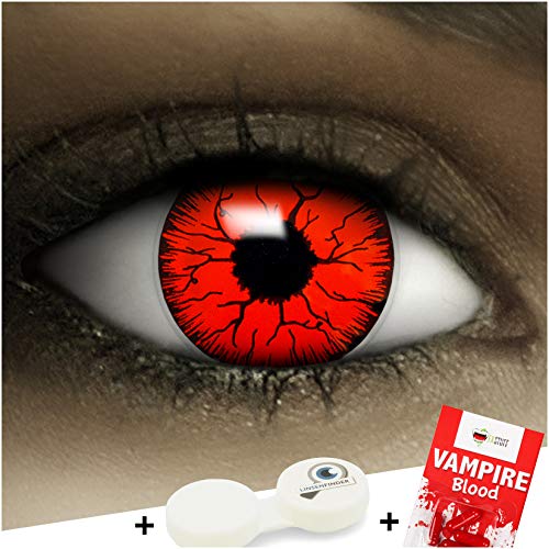 Lentes de Contato DISFRAZZES Conjunto de Lente de Conta com Sangue e Recipiente FXCONTACTS - Lentes de contato - conjunto, lentes de contato, sangue, recipiente