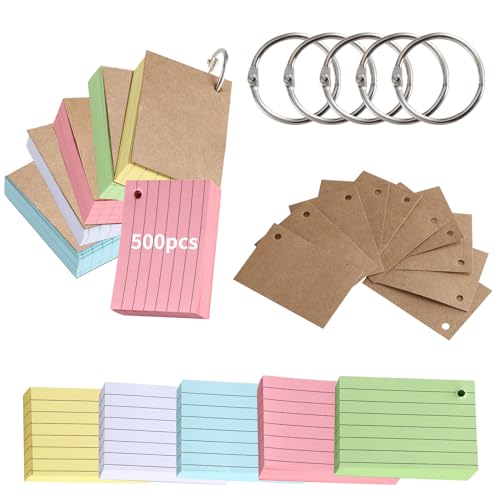 Cartões de Estudo A8 Flashcards (Idade Mínima Recomendada: 4 anos) CRESZZLE - Flashcards educativos - flashcards, vários idiomas, 500 páginas, cartão branco