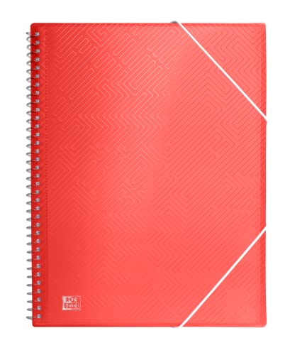 Pasta OXFORD (A4 - Vermelho - Polipropileno) Hamelin Brands - Pastas e capas de relatório - a4, polipropileno, capa rígida, espiral transparente