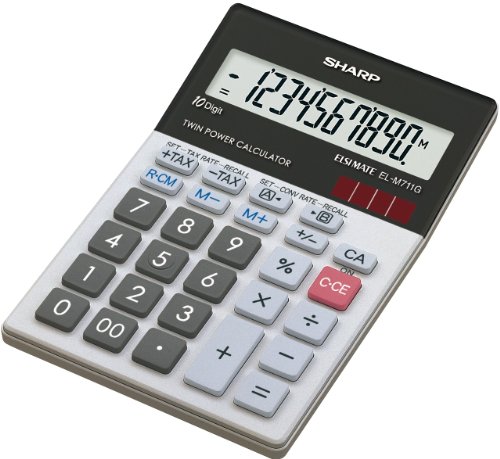 Sharp 10-Digit Stylish Desktop Calculator Sharp - Calculadoras - calculadora, 10 dígitos, lcd, bateria incluída