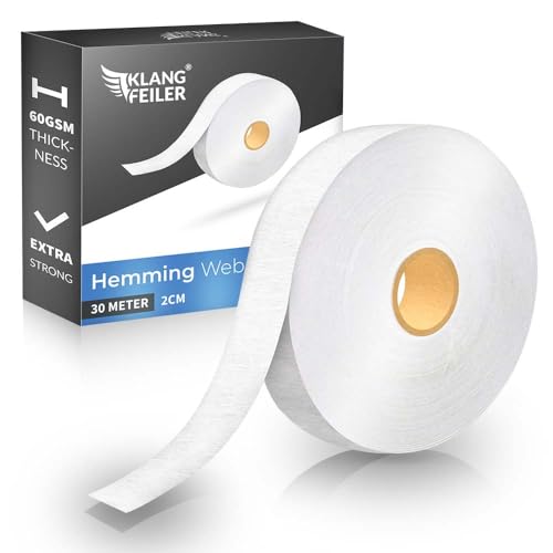 Fita Adesiva para Dobradiças KLANGFEILER Klangfeiler - Adesivos e ímãs para artesanato - 1 mm, 30 metros, durável, superfície suave