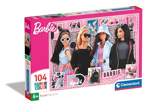 Puzzle CLEMENTONI Barbie Super Color 104 Peças CLEMENTONI - Quebra-cabeças de encaixar - 104 peças, madeira, barbie, super color