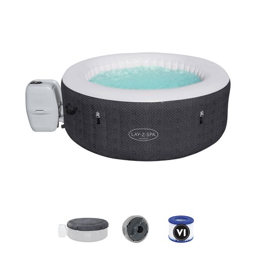Piscina Insuflável BESTWAY Lay Z Spa Havana (Cinzento) Bestway - Spas - insuflável, 4 pessoas, redonda, cobertor