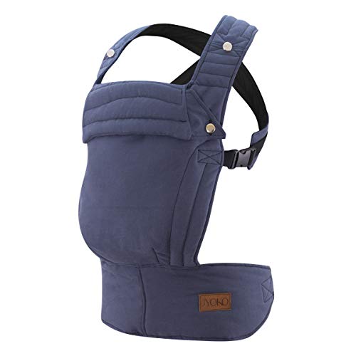 Mochila para Bebé JYOKO Basic Sea (Algodão - Azul) JANABEBE - Móveis para bebês e crianças pequenas - algodão, ajustável, acolchoado
