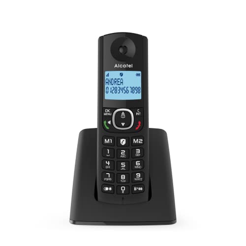 Telefone fixo sem fios ALCATEL F530 Preto ATLINKS - Telemóveis - sem fio, teclado numérico, altifalantes, bateria