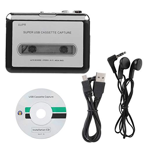 Gravador de cassete GOSHYDA 2 em 1 (Preto - Digital - USB) Goshyda - Gravadores e reprodutores de cassetes - wav, mp3, usb, convertidor