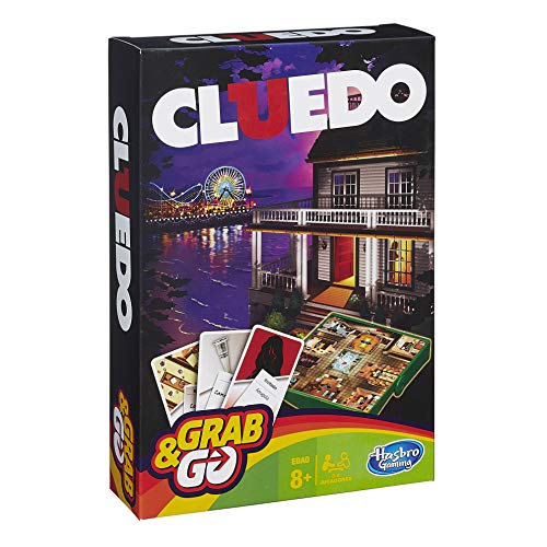 Jogo de Tabuleiro HASBRO GAMING Cluedo Grab & Go (Idade Mínima: 8 anos) Hasbro Gaming - Jogos - lógica, dedução, transporte fácil