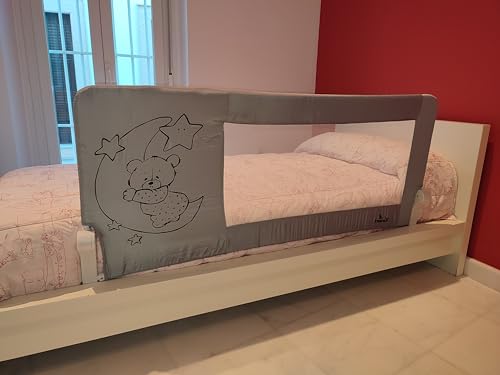 Barreira de segurança para berço MUNDIBEBÉ osso e lua cinza TORAL BEBE SL - Móveis para bebês e crianças pequenas - berço, segurança, osso, cinza