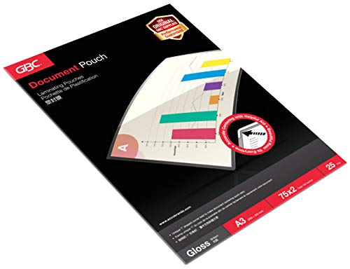Bolsas para Plastificar GBC 3740486 | Transparente (Consumíveis e Acessórios) GBC - Filme de laminação, pochetes e folhas - bolsas, plastificar, a3, transparente, 25 unidades, gbc
