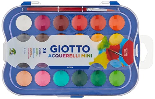 Estojo de Água GIOTTO Mini (24 Cores) Giotto - Tinta - 24 cores, motricidade fina, fácil lavagem, mini