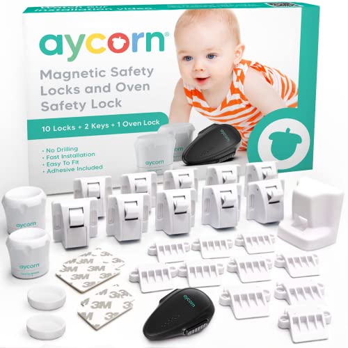 Cerradura Magnética para Armário AYCORN Aycorn - Fechaduras e trincos - magnética, 30 kg, chave, adesivo