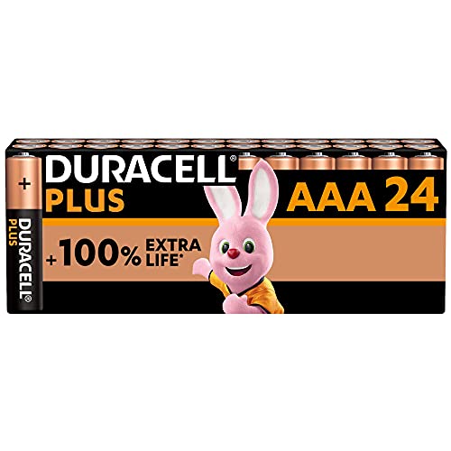 Pilhas DURACELL Plus AAA Alcalina (24 unidades) Duracell - Baterias - pilhas, duracell, AAA, alcalina