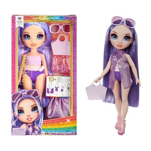 Boneca RAINBOW HIGH Violeta (Idade Mínima Recomendada: 4 anos) MGA Entertainment - Bonecas - 28 cm, articulada, pernas ajustáveis, acessórios
