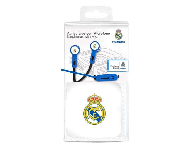 Auriculares com Fio LA CASA DE LAS CARCASAS Real Madrid (In Ear - Preto) Seva Import - Fones de ouvido e headsets - binaural, intra-auditivo, com fios, compatível Real Madrid