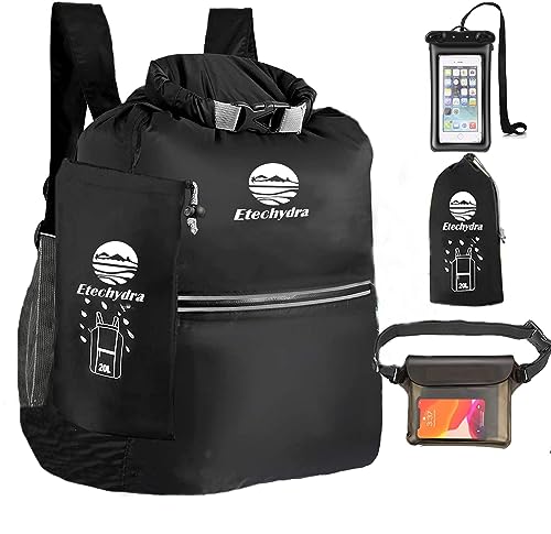 Saco Seco ETECHYDRA Dry Bag (Preto - 20 L) Etechydra - Mochilas - 20 l, ultra leve, portátil, impermeável