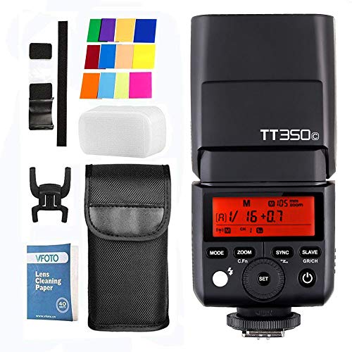 Flash de estúdio GODOX TT350C (NG: 36 - Controlo: TTL) VIPHOTO DIGITAL - Flashes de câmera - 36, tltl, 1/8000s, 16 canais