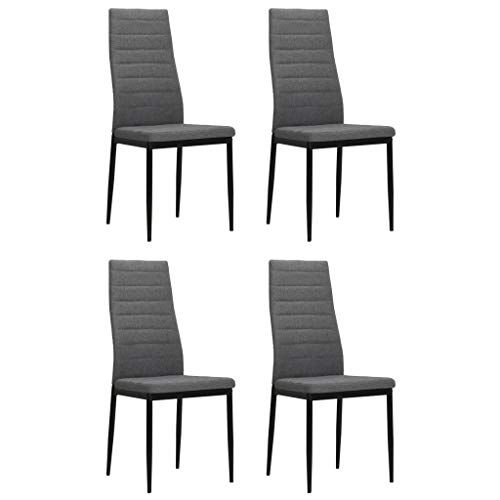 Conjunto de Móveis de Refeição VIDAXL (Cinzento - Poliéster) vidaXL - Cadeiras - conjunto, móveis, refeição, cinzento, poliéster
