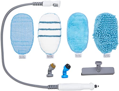 Acessório de limpeza a vapor Black & Decker FSHSMA | Cinzento, Branco (Aspiração e limpeza) BLACK + DECKER - Acessórios para limpeza de piso e vapor - poliéster, compatível, pano de limpeza, escova de pano