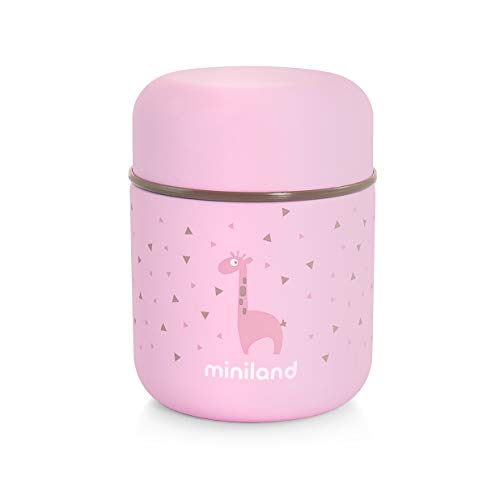 Termo MINILAND Rosa (280 ml - Vidro) Miniland - Porta-alimentos e bebidas - 280 ml, vidro, conservação