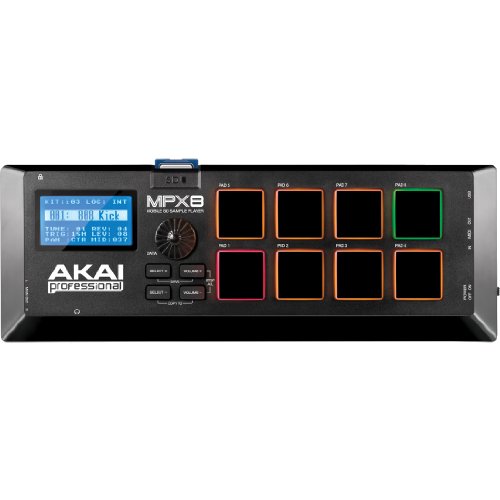 Controlador de ritmo Akai Pro MPX8 | Preto (Instrumento) AKAI - Controladores midi - instrumento, controlo de ritmo, midi, usb, 8 canais