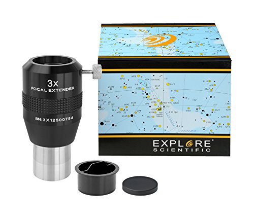 Explore Scientific 2.5-15x Barlow Lens (Binóculos, Spotting Scope e Telescopes) Explore Scientific - Acessórios para telescópios - 2.5-15x, barlow lens, compatível, ampliação aumentada