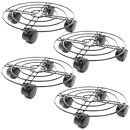 Cesto Metálico com Rodas para Plantas - 27cm Juvale - Móveis de exterior - ferro, rodas giratórias, 27cm