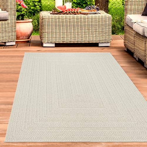 Tapete HOME & LIVING Creme (140x200cm - Vinil) Carpetia - Tapetes - 140x200cm, vinil, resistente à intempéries, fácil de limpar